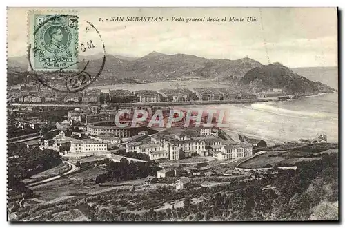 Cartes postales San Sebastian Vista General Desde Et Monte Ulia