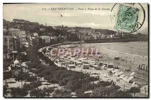 Cartes postales San Sebastian Paseo Playa De La Concha