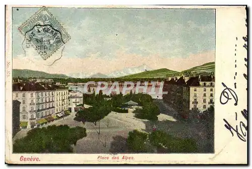 Cartes postales Geneve Place Des Alpes Cachet Culoz a Geneve Rare