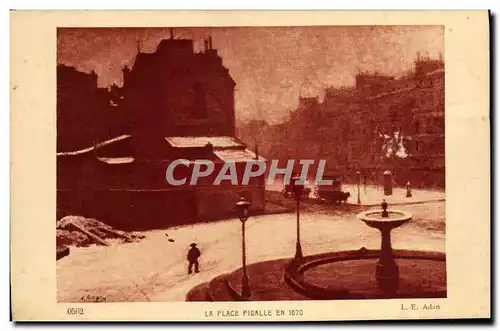 Cartes postales La Place Pigalle En 1870 Paris Adan