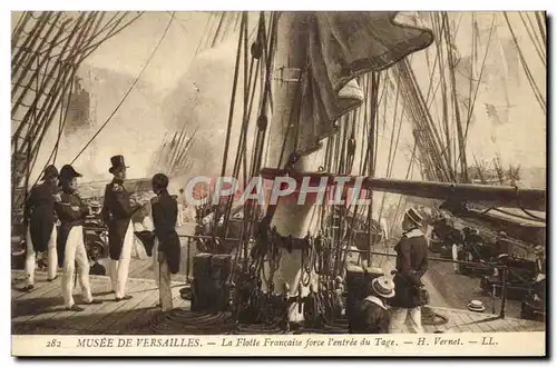 Ansichtskarte AK Musee De Versailles La Flotte Francaise Force I&#39Entree Du Tage Vernet