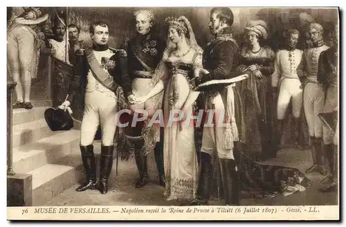 Ansichtskarte AK Musee De Versailles Napoleon Recoit La Reine de Prusse a Tilsitt