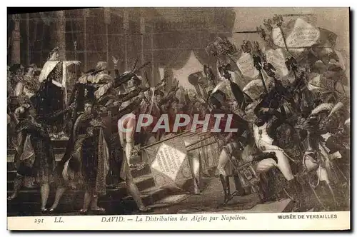 Cartes postales David La Distribution Des Aigles Par Napoleon Versailles