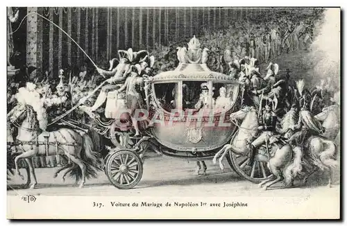 Ansichtskarte AK Voiture Du Mariage De Napoleon 1er Avec Josephine