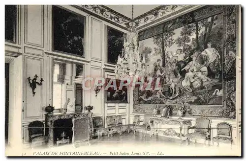 Ansichtskarte AK Palais De Fontainebleau Petit Salon Louis XV