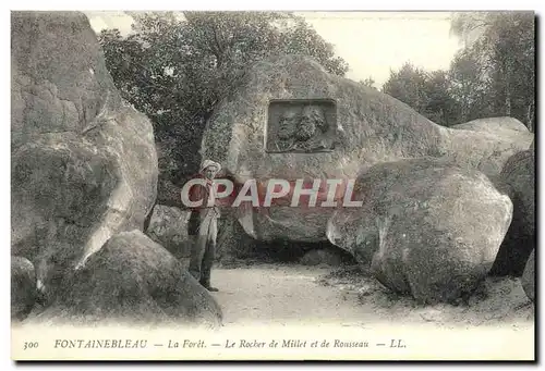 Ansichtskarte AK Fontainebleau La Foret Le Rocher De Millet Et De Rousseau