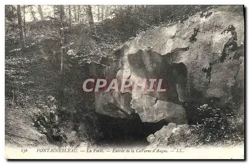 Ansichtskarte AK Fontainebleau La Foret Entree De La Caverne D&#39Augas