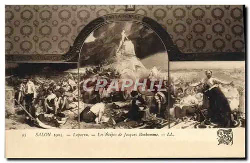 Cartes postales Salon 1905 Laparra Les Etapes De Jacques Bonhomme