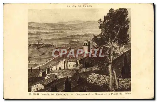 Ansichtskarte AK Salon De Paris Edmee Delebecque Chateauneuf de Mazenc et la plaine du Rhone