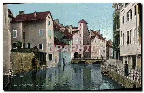 Cartes postales Annecy Quai De I&#39Ile