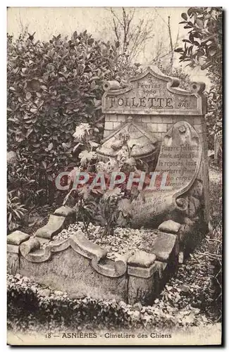 Cartes postales Asnieres Cimetiere Des Chiens