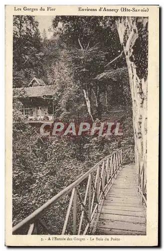 Cartes postales Environs D&#39Annecy Gorges du Fier A l&#39entree des gorges Le bois du poete