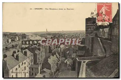 Cartes postales Angers Vue Generale Prise Du Chateau