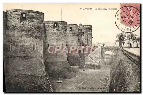 Cartes postales Angers Le Chateau Cote Nord