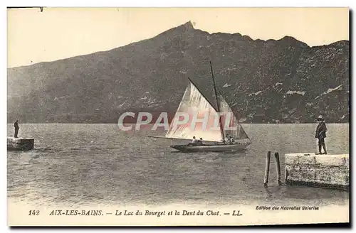 Cartes postales Aix Les Bains Le Lac Du Bourget Et La Dent Du Chat