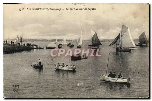 Ansichtskarte AK L&#39Aberwrach Le Port Un Jour De Regates Bateaux