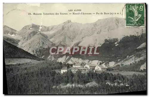 Cartes postales Les Alpes Maisons forestieres Massif D&#39Aurouze Pic de Bure