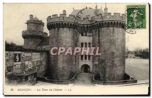 Cartes postales Alencon Les tours du chateau