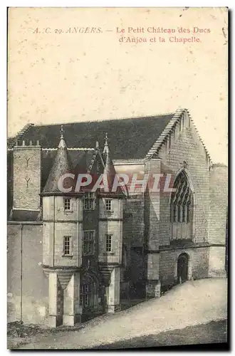 Cartes postales Angers Le Petit Chateau Des Ducs d&#39Anjou et la chapelle