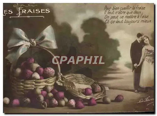 Cartes postales Fantaisie Femme Les fraises