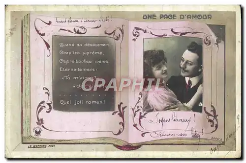 Cartes postales Fantaisie Femme Une Page D&#39amour