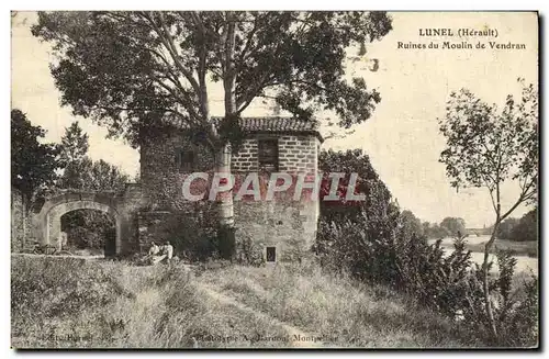 Cartes postales Lunel Ruines Du Moulin De Vendran