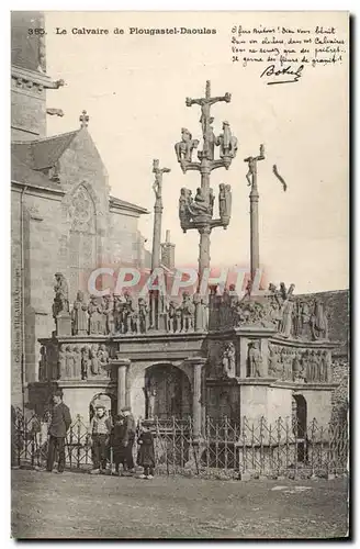 Ansichtskarte AK Le Calvaire De Plougastel Daoulas Enfants Botrel