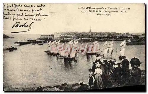 Cartes postales St Malo Vue Generale Bateaux Botrel