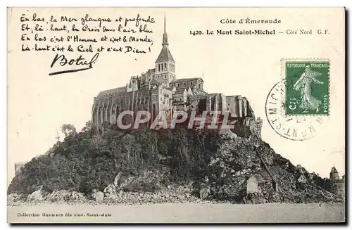 Cartes postales Le Mont Saint Michel Botrel