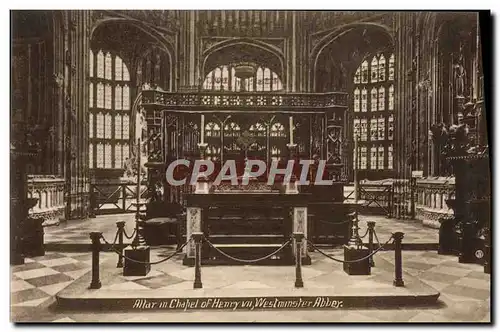 Cartes postales Altar In Chapel Of Henry Westminster Abbey London