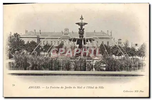 Ansichtskarte AK Angers La Fontaine du Jardin du Mail et L&#39Hotel de Ville