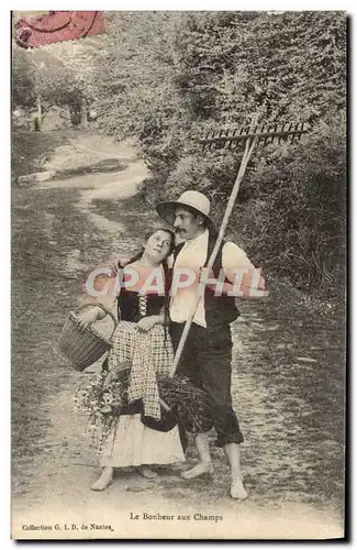 Cartes postales Le Bonheur aux Champs Folklore