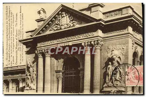 Ansichtskarte AK Monaco Musee Oceanographique de L&#39Avant Corps Les groupes de Dussart