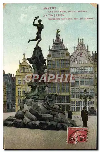 Cartes postales Anvers La Statue Brabo Par Jef Lambeaux