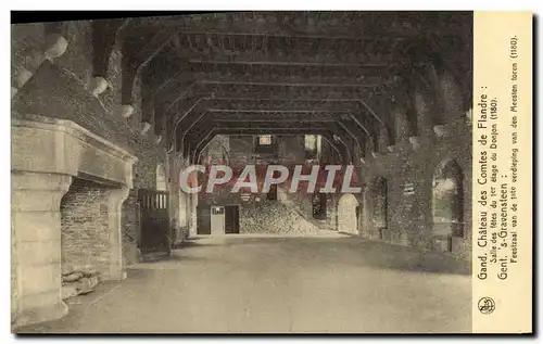Cartes postales Gand Chateau des Comtes de Flandre Salle des fetes du 1er etage du donjon
