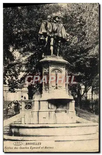 Ansichtskarte AK Bruxelles Statue de Comtes Egmond et Hornes