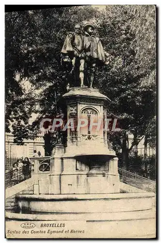 Cartes postales Bruxelles Statue de Comtes Egmond et Hornes