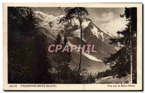 Cartes postales Chamonix Mont Blanc Vue Sur le Mont Blanc