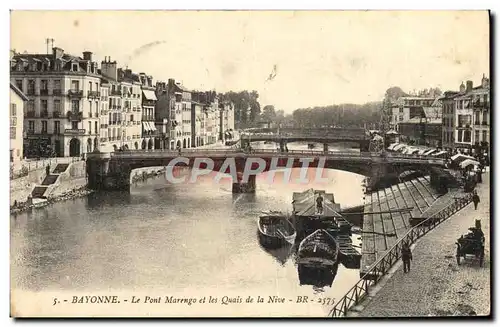 Ansichtskarte AK Bayonne Le Pont Marengo et les Quais de la Nive