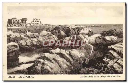 Cartes postales Le Croisic Les Rochers de la Plage de Porte Lin