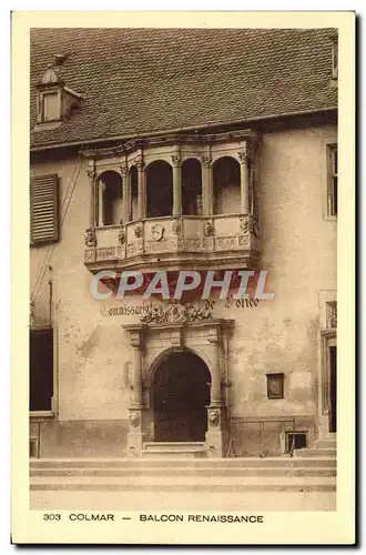 Cartes postales Colmar Balcon Renaissance Commissariat de Police