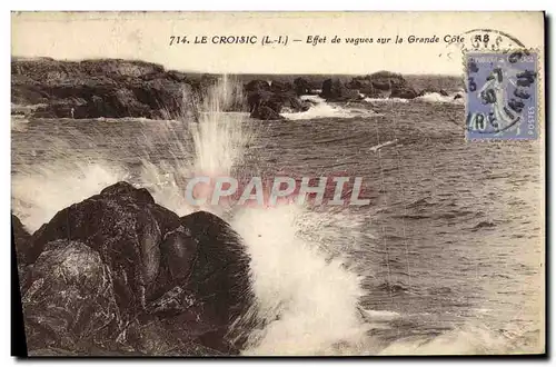 Ansichtskarte AK Le Croisic Effet de Vagues sur la Grande Cote