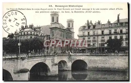 Ansichtskarte AK Besancon Historique Le pont de battant