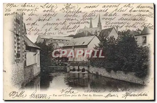 Ansichtskarte AK Chartres Vue Sur l&#39Evre Prise du Pont du Massacre