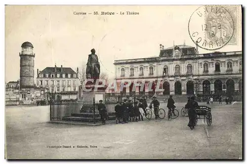 Cartes postales Correze Brive Le Theatre Enfants Velo cycle