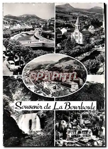 Cartes postales moderne La Bourboule La Dordogne L&#39Eglise Vue generale Cascade de la Verniere La casino et Charlannes