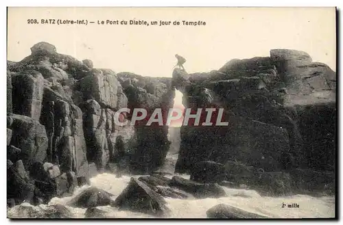 Cartes postales Batz Le Pont du diable un Jour de Tempete