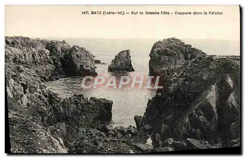 Cartes postales Batz Sur la Grande Cote Coupure dans la Falaise