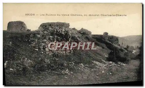 Ansichtskarte AK Brion Les ruines du Vieux Chateau ou Mourut Charles le Chauve