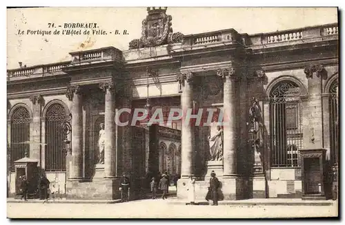 Ansichtskarte AK Bordeaux Le Portique de L&#39Hotel de Ville